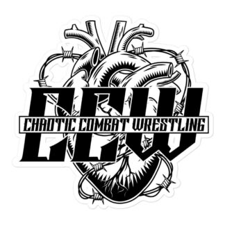 Chaotic Combat Wrestling "CCW Heart of Barbs" Bubble-free stickers