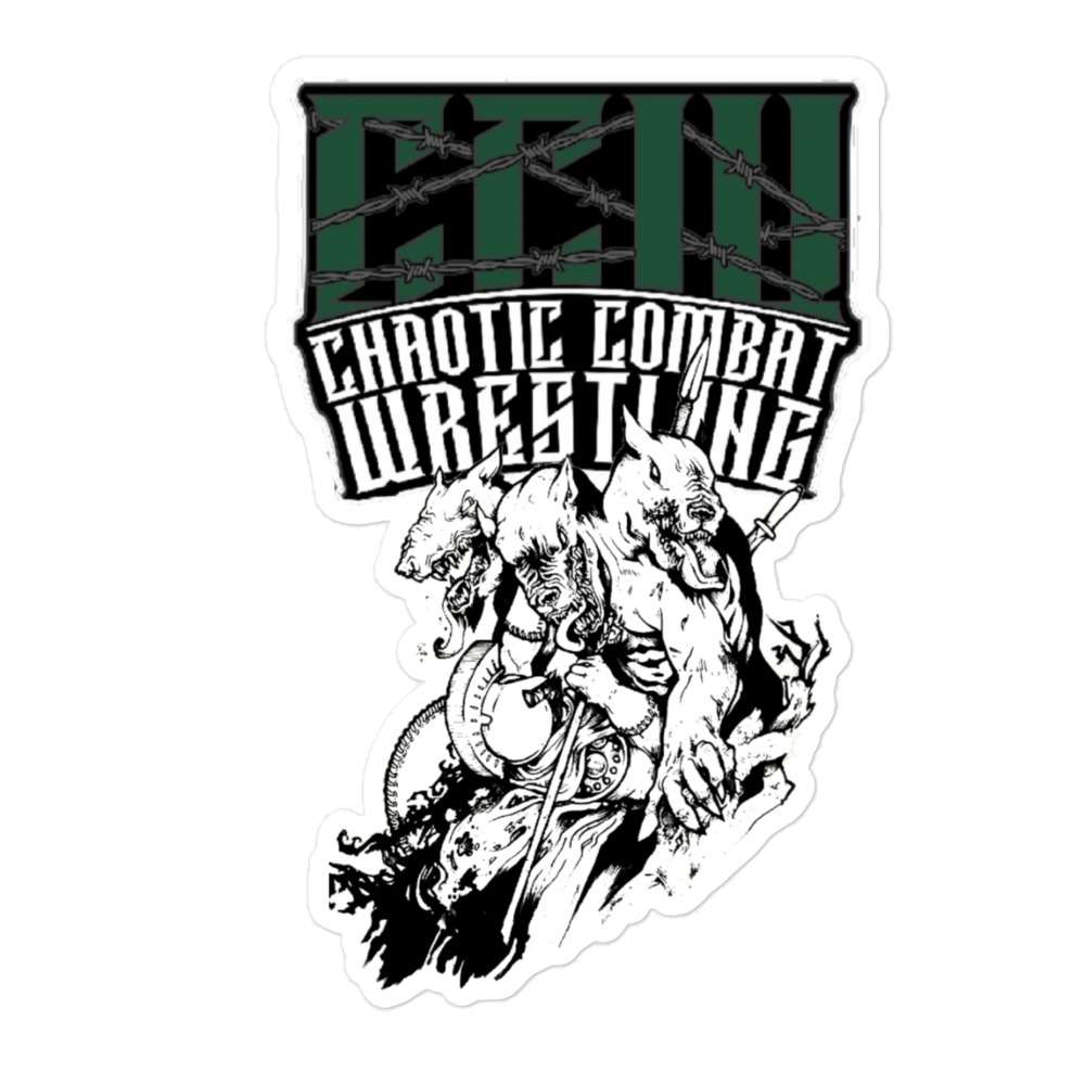 Chaotic Combat Wrestling "Warriors Road" Bubble-free stickers