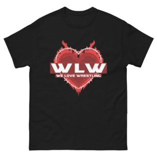 Tommy Trainwreck "We Love Wrestling barbwire heart design RED" Short Sleeve Unisex t-shirt