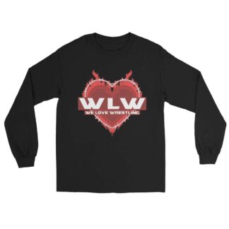 Tommy Trainwreck "We Love Wrestling barbwire heart design RED" Unisex Long Sleeve Shirt
