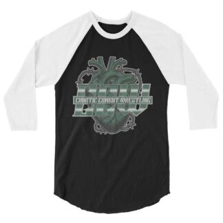 Chaotic Combat Wrestling "Chaotic Combat logo" 3/4 sleeve raglan shirt