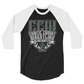 Chaotic Combat Wrestling "Chaotic Combat Crest" 3/4 sleeve raglan shirt