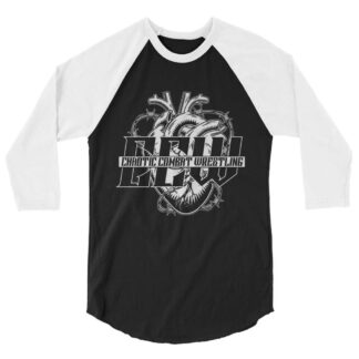 Chaotic Combat Wrestling "CCW Heart of Barbs" 3/4 sleeve raglan shirt