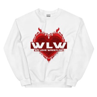 Tommy Trainwreck "We Love Wrestling barbwire heart design RED" Unisex Sweatshirt