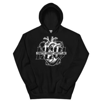 Chaotic Combat Wrestling "CCW Heart of Barbs" Unisex Hoodie