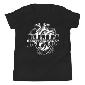 Chaotic Combat Wrestling "CCW Heart of Barbs" Youth Short Sleeve T-Shirt