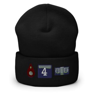 The Bruisers "Bleed for Money emojis" Cuffed Beanie