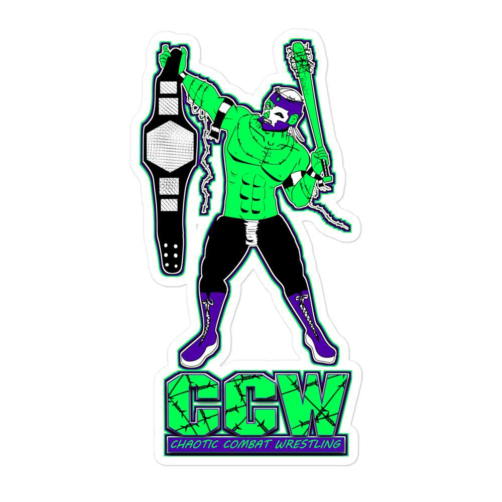 Chaotic Combat Wrestling "Hardcore Mutant" Bubble-free stickers