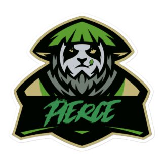 TJ Pierce "Panda TJ Pierce" Bubble-free stickers