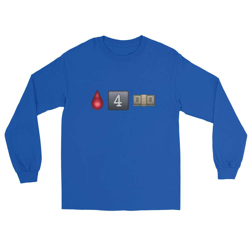 The Bruisers "Bleed for Money emojis" Unisex Long Sleeve Shirt