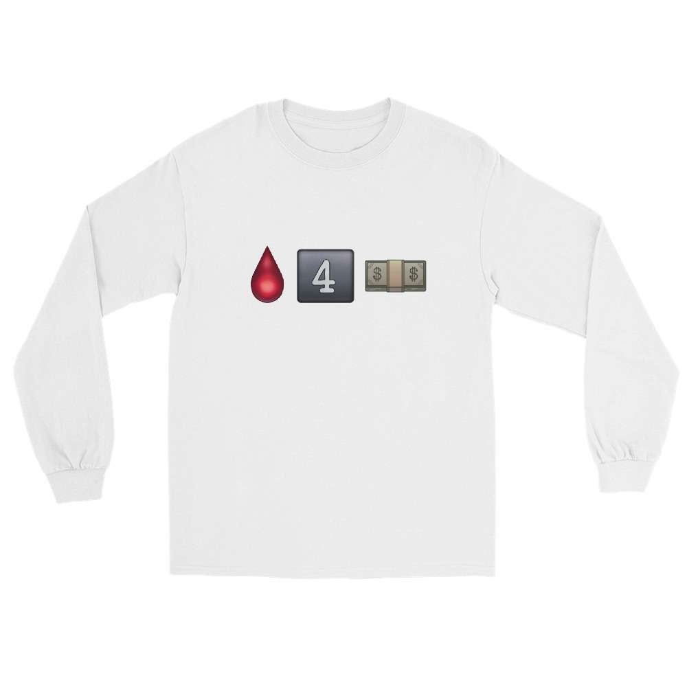 The Bruisers "Bleed for Money emojis" Unisex Long Sleeve Shirt