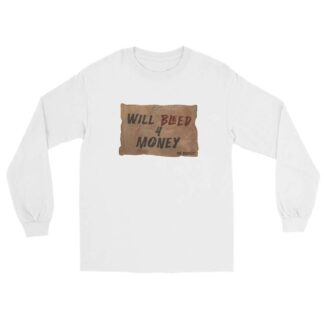 The Bruisers "Will Bleed For Money w/ emojis on back" Unisex Long Sleeve Shirt