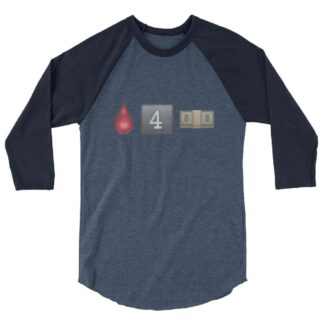 The Bruisers "Bleed for Money emojis" 3/4 sleeve raglan shirt
