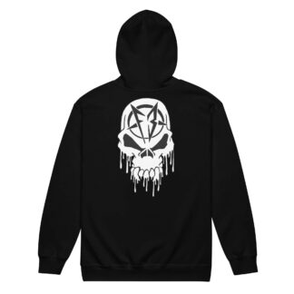 Funny Bone "Melting Skull" Unisex Zip Up Hoodie
