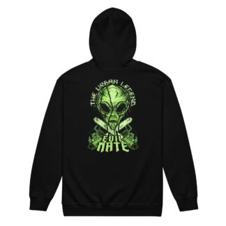 Evil Nate “Urban Legend: Alien (green)” Unisex Zip Up Hoodie