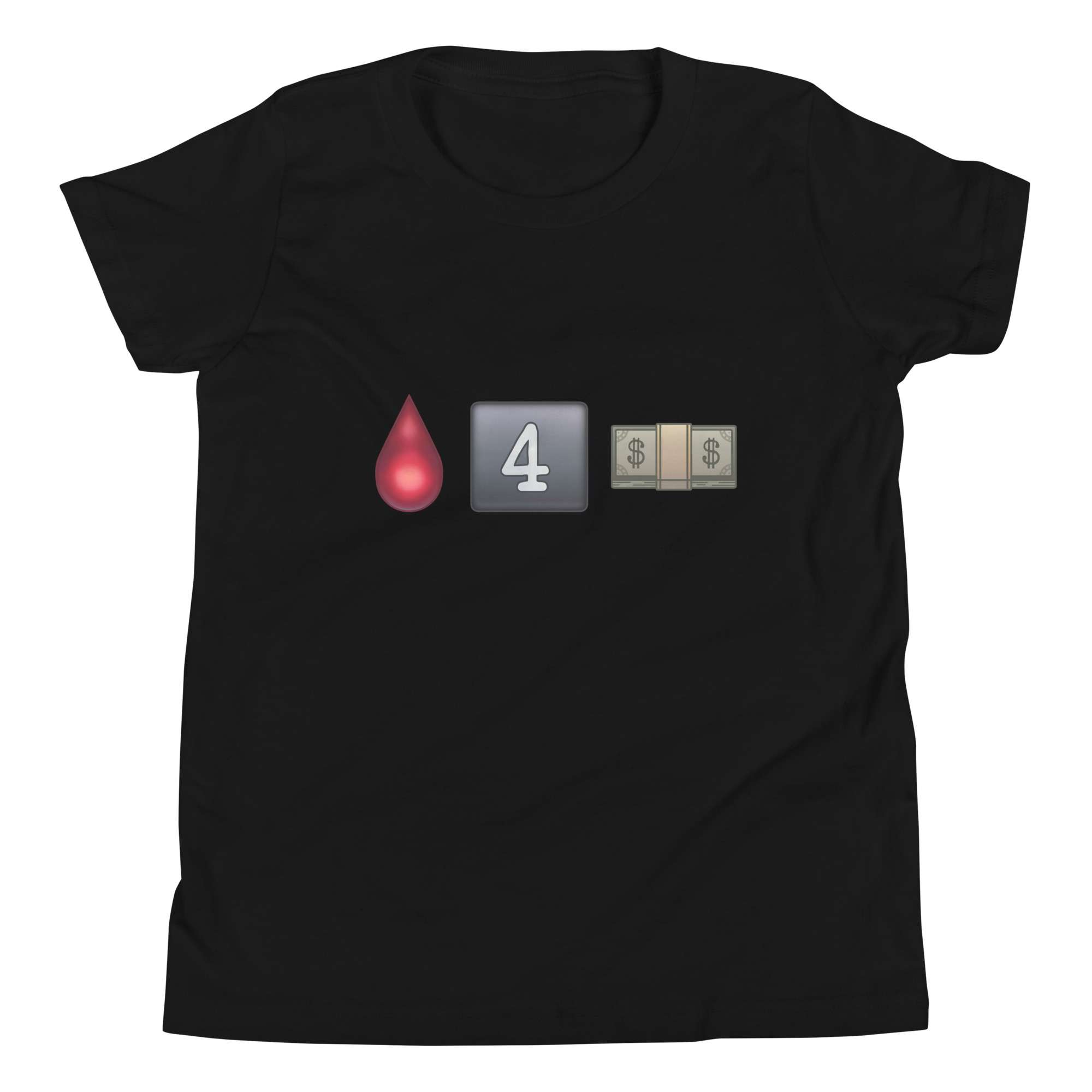 The Bruisers "Bleed for Money emojis" Youth Short Sleeve T-Shirt