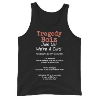 Tragedy Boiz "Join Us! We're A Cult! (Flyer)" Unisex Tank Top