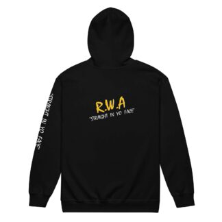 Serza “R.W.A (Revolution With Attitude) Gold” Unisex Zip Up Hoodie