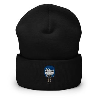 Heather Blue "POP!" Cuffed Beanie