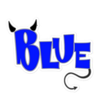 Heather Blue "Blue She-Devil" Bubble-free stickers
