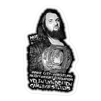 Cameron Stevens "ICW Heavyweight Champion" Bubble-free stickers