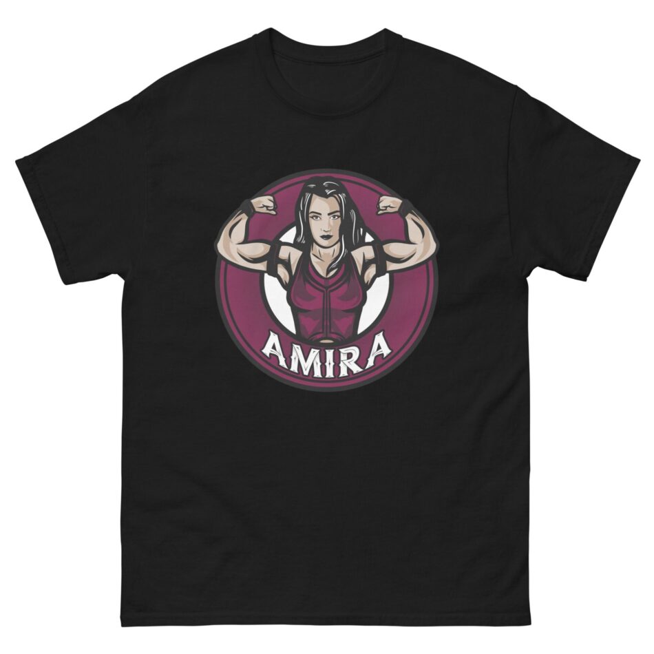 AMIRA "Double Guns Pose" Short Sleeve Unisex t-shirt