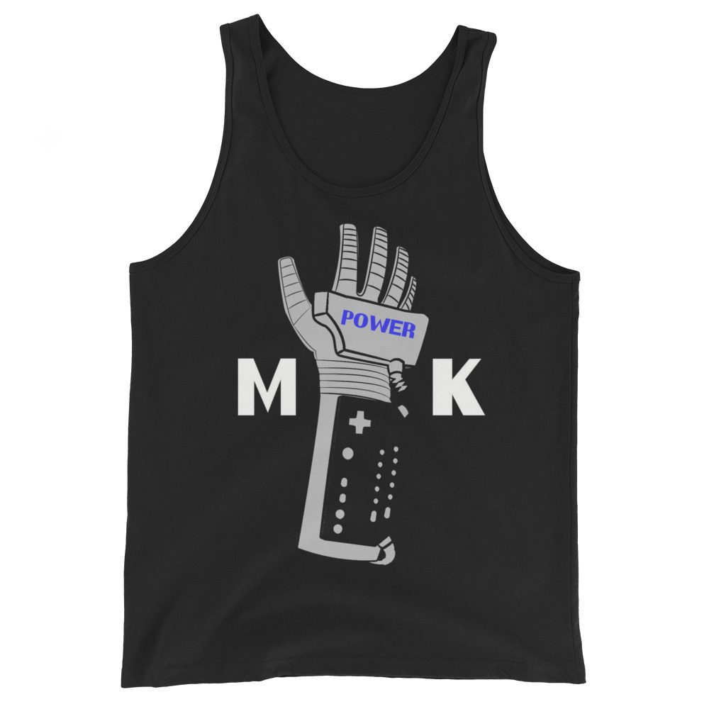 Mason Keller "Power Glove/Face Kicked Apparel Design" Unisex Tank Top