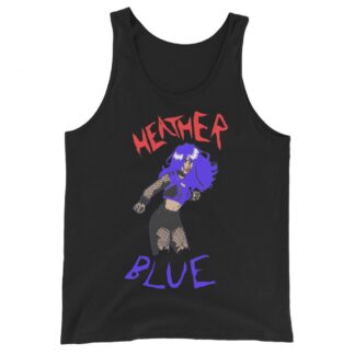 Heather Blue "Comic Book" Unisex Tank Top