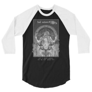 Saturn Price "hail saturn" 3/4 sleeve raglan shirt