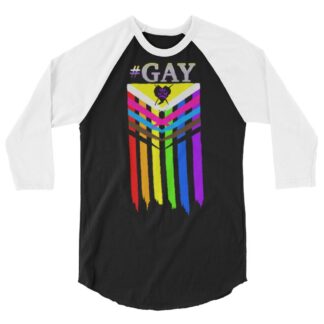 Gwen Neodonna "LUMINARY X NEODONNA: # G A Y FLAG" 3/4 sleeve raglan shirt