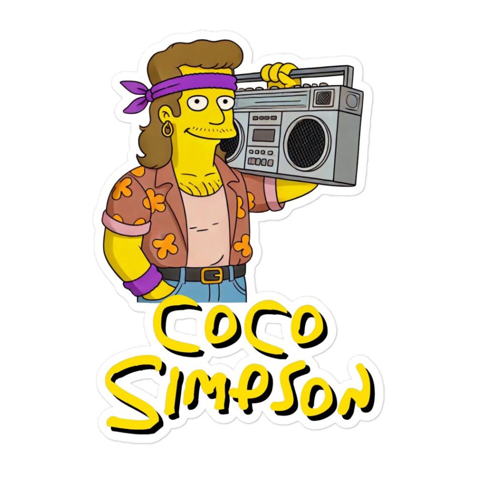 Coco Simpson "Coco Simpson Boombox" Bubble-free stickers