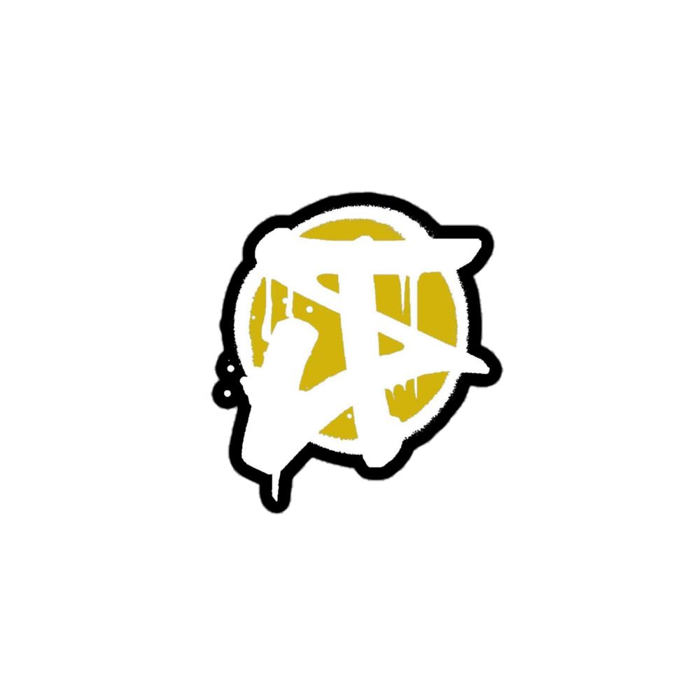 Trevor Straud "Black/Gold TS Graffiti Symbol" Bubble-free stickers