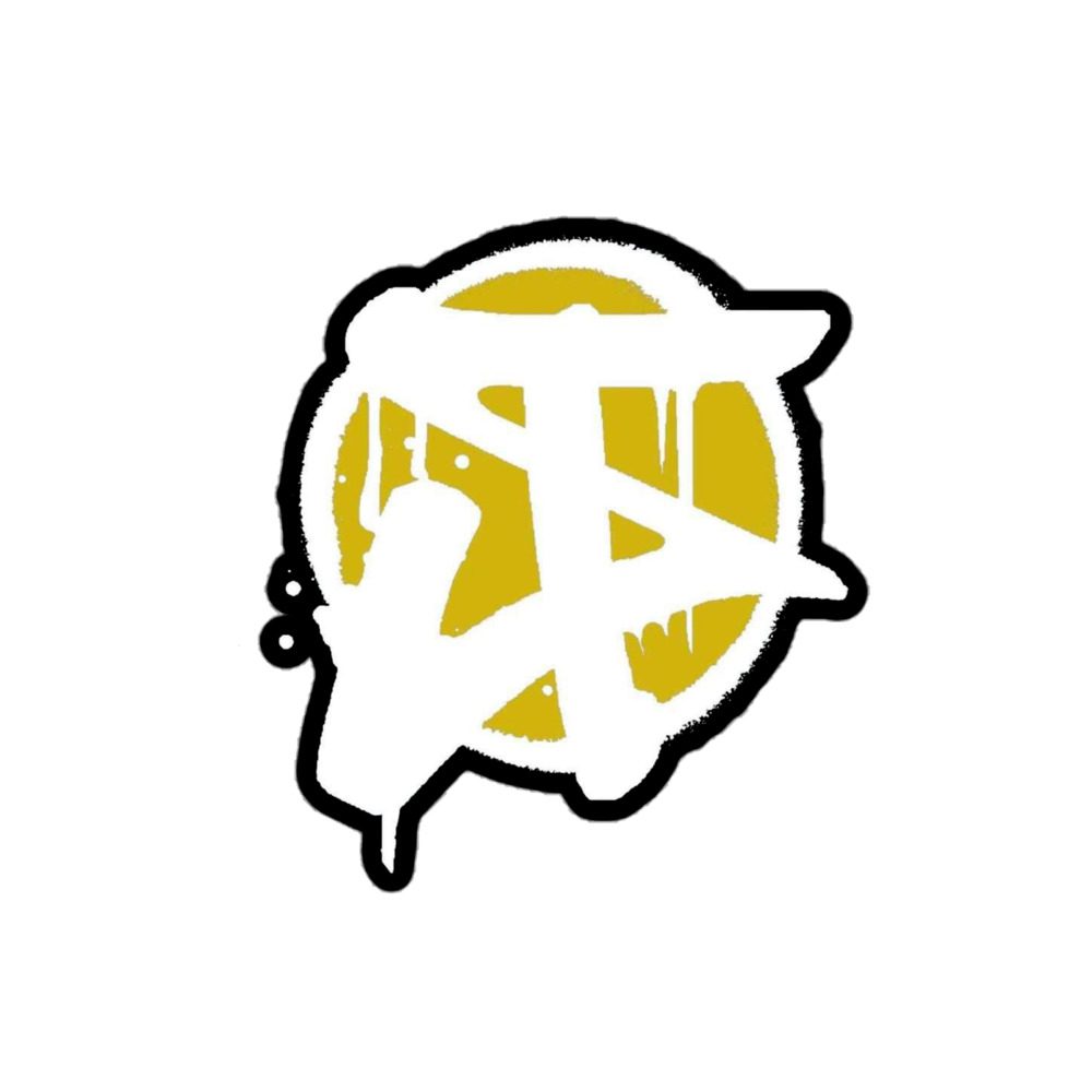 Trevor Straud "Black/Gold TS Graffiti Symbol" Bubble-free stickers