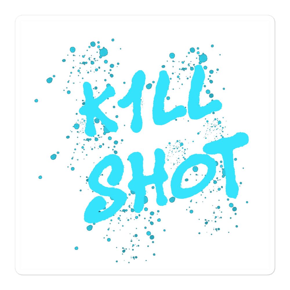 Trevor Straud "K1LLSHOT - Rylee's Type 1 Diabetes Merch" Bubble-free stickers