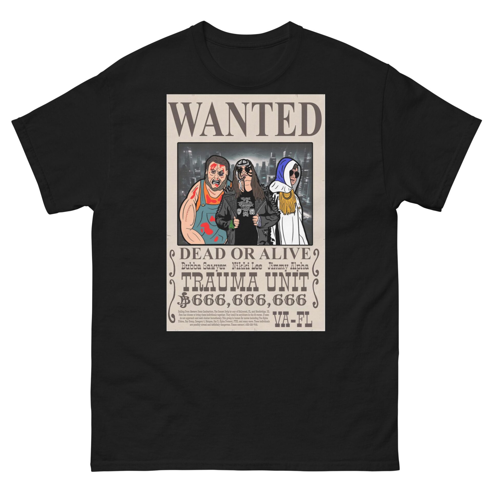 Jimmy Alpha "Wanted Unit" Short Sleeve Unisex classic tee