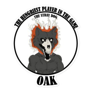 Oak "The Hungriest Player in the Game" Bubble-free stickers