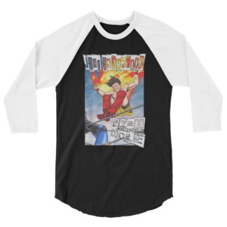 Juni Underwood "FiyahInTheWholeClear" 3/4 sleeve raglan shirt