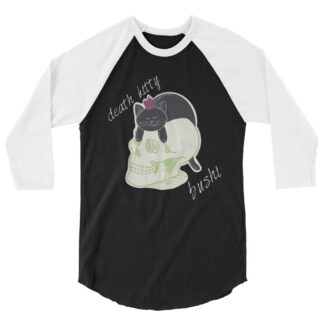 Saturn Price "Death Kitty BUSHI" 3/4 sleeve raglan shirt