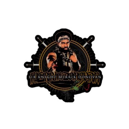 Sir Knight Merrik Donovan "The Beads and Blade" Bubble-free stickers