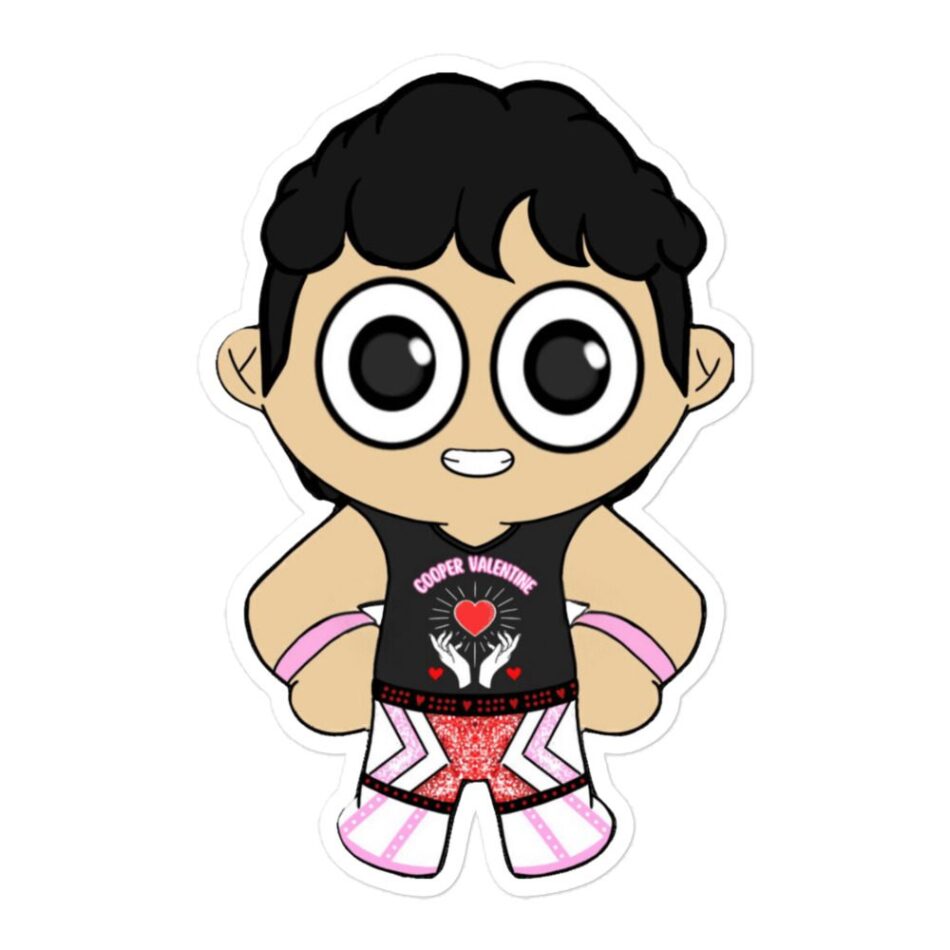 Cooper Valentine "Cartoon Coop" Bubble-free stickers