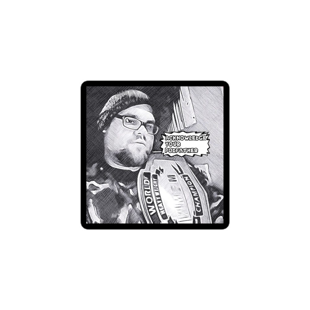 Wrestling With Maverick "Mike Maverick Cartoon" Bubble-free stickers