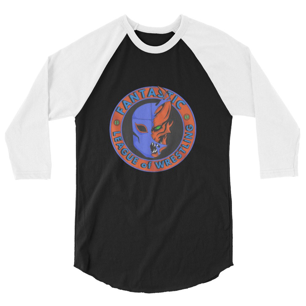 Fantastic League of Wrestling "Dragons Quest" 3/4 sleeve raglan shirt
