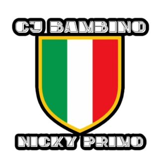 CJ Bambino "The Cugino’s Italian Crest w/ Nicky Primo" Bubble-free stickers