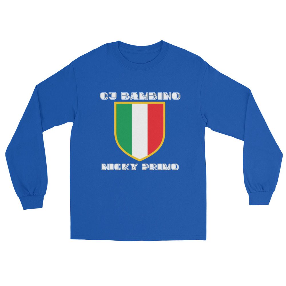CJ Bambino "The Cugino’s Italian Crest w/ Nicky Primo" Unisex Long Sleeve Shirt