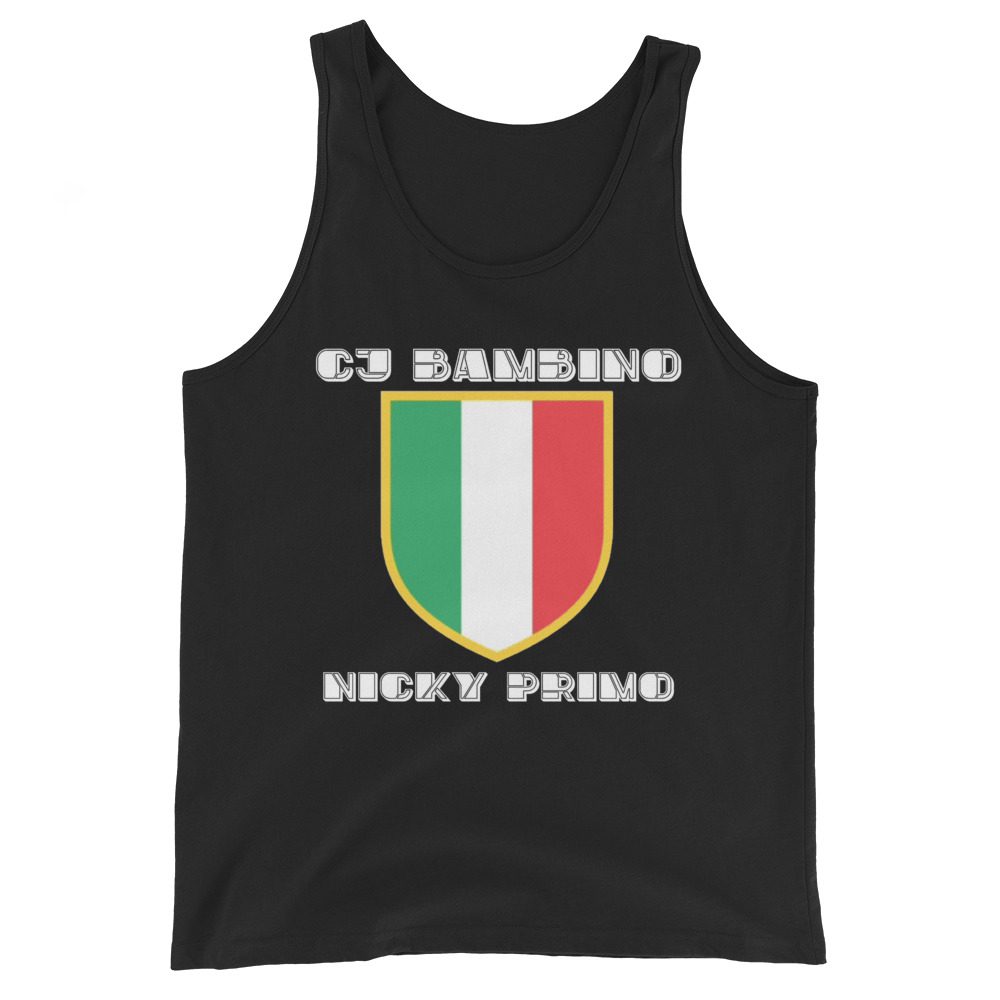 CJ Bambino "The Cugino’s Italian Crest w/ Nicky Primo" Unisex Tank Top