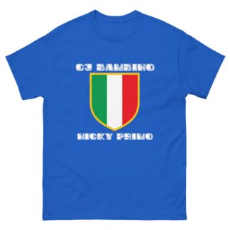 CJ Bambino "The Cugino’s Italian Crest w/ Nicky Primo" Short Sleeve Unisex t-shirt