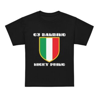 CJ Bambino "The Cugino’s Italian Crest w/ Nicky Primo" Youth Short Sleeve t-shirt