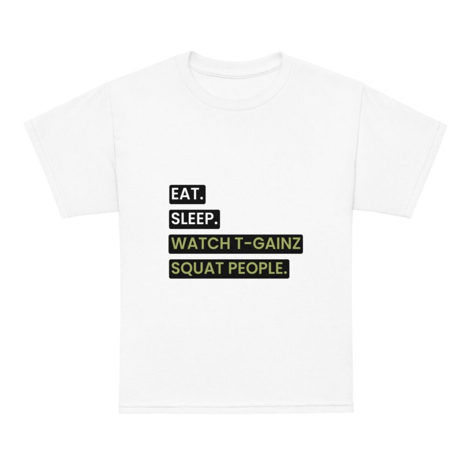 T-Gainz "Eat Sleep Watch T-Gainz Squat People" Youth Short Sleeve t-shirt