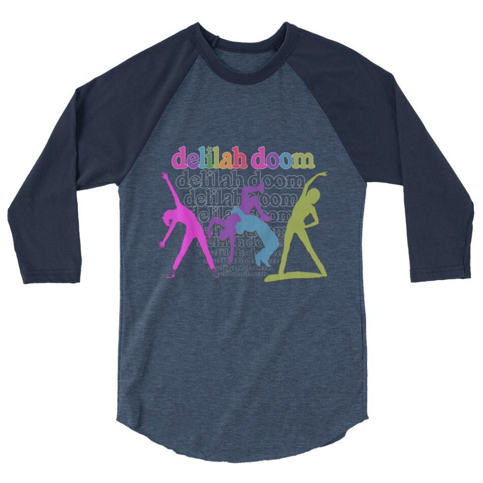 Delilah Doom "Doomercise 1985" 3/4 sleeve raglan shirt