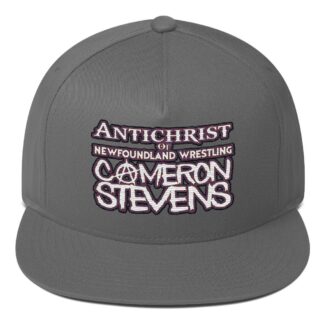 Cameron Stevens "Antichrist of Newfoundland Wrestling Text" Snapback Hat